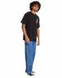 Hombre con camiseta de manga corta Volcom Gonyvaders Negra corte amplio