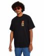 Hombre con camiseta de manga corta Volcom Gonyvaders Negra lateral 