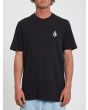 Hombre con camiseta de manga corta Volcom Iconic Stone negra 