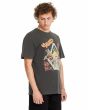 Hombre con camiseta de manga corta Volcom Just Beer Negra lateral