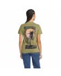 Mujer con camiseta orgánica de manga corta Volcom Lock It Up Verde 