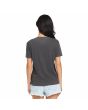 Mujer con camiseta de manga corta Volcom Lock It Up Negra posterior