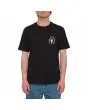Hombre con camiseta orgánica de manga corta Volcom Maditi Negra frontal