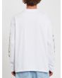 Hombre con camiseta de manga larga Volcom Richard French blanca posterior