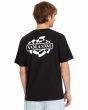 Hombre con camiseta de manga corta Volcom Startlog Negra posterior