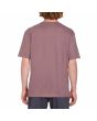 Hombre con Camiseta orgánica de manga corta Volcom Stone Blanks Bordeaux Brown posterior