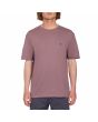 Hombre con Camiseta orgánica de manga corta Volcom Stone Blanks Bordeaux Brown