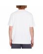 Hombre con Camiseta orgánica de manga corta Volcom Stone Blanks blanca posterior