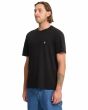 Hombre con camiseta básica de manga corta Volcom Stone Blanks Negra lateral