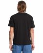 Hombre con camiseta básica de manga corta Volcom Stone Blanks Negra posterior