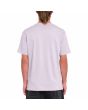 Hombre con camiseta orgánica de manga corta Volcom Stone Blanks Lavanda posterior