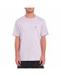 Hombre con camiseta orgánica de manga corta Volcom Stone Blanks Lavanda 
