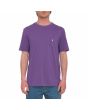 Hombre con camiseta orgánica de manga corta Volcom Stone Blanks Morada
