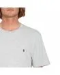 Hombre con Camiseta orgánica de manga corta Volcom Stone Blanks Gris logo bordado