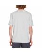 Hombre con Camiseta orgánica de manga corta Volcom Stone Blanks Gris posterior