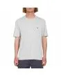 Hombre con Camiseta orgánica de manga corta Volcom Stone Blanks Gris 