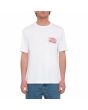 Hombre con camiseta orgánica de manga corta Volcom Strange Relics Blanca frontal