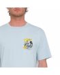 Hombre con camiseta de manga corta Volcom Tispy Tucan Azul Celeste estampado
