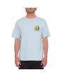 Hombre con camiseta de manga corta Volcom Tispy Tucan Azul Celeste frontal