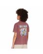Mujer con camiseta de manga corta Volcom Truly Ringer granate