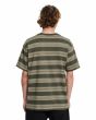 Hombre con camiseta de manga corta Volcom Twilight Verde a rayas  posterior