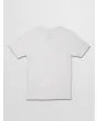 Camiseta orgánica de manga corta Volcom Ufoh BSC blanca para niño posterior