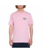 Hombre con camiseta de manga corta Volcom V Entertainment LP rosa frontal