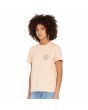 Mujer con camiseta de manga corta Volcom Volchedelic Melón frontal