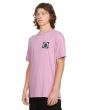 Hombre con camiseta de manga corta Volcom Within Steel Purple lateral
