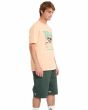 Hombre con Camiseta de manga corta Volcom Worldly Pale Peach corte clásico