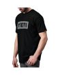 Hombre con Camiseta de manga corta Yeti Premium Logo Badge C&S Negra y gris 