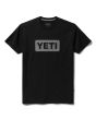 Camiseta de manga corta Yeti Premium Logo Badge C&S Negra y gris para hombre