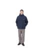 Hombre con Cazadora impermeable tipo canguro Carhartt WIP Windbreaker Pullover Winter Azul Marino-Blanco bolsillos