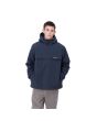 Hombre con Cazadora impermeable tipo canguro Carhartt WIP Windbreaker Pullover Winter Azul Marino-Blanco