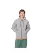 Hombre con Chaqueta de invierno Carhartt WIP Hooded Car-Lux Jacket Grey Heather/Grey bolsillos