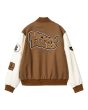 Chaqueta de estilo universitario Carhartt WIP Brown Ducks Bomber Marrón y Blanca para hombre posterior