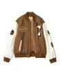 Chaqueta de estilo universitario Carhartt WIP Brown Ducks Bomber Marrón y Blanca para hombre interior