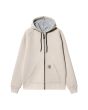 Chaqueta impermeable con capucha Carhartt WIP Car-Lux en color blanco lunar y gris para hombre