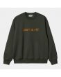 Sudadera Carhartt WIP Carhartt Sweat verde con bordado ocre para hombre
