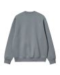 Sudadera holgada Carhartt Sweat Dove Grey/Wax para hombre posterior
