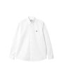 Camisa Carhartt WIP Madison blanca y negra de manga larga para hombre