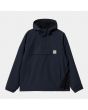 Chaqueta de invierno con capucha Carhartt WIP Nimbus Pullover azul marino para hombre abertura