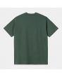 Camiseta de manga corta Carhartt WIP Script Embroidery Verde para hombre posterior