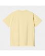 Camiseta de manga corta Carhartt WIP Script Embroidery amarilla para hombre posterior