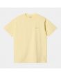 Camiseta de manga corta Carhartt WIP Script Embroidery amarilla para hombre 