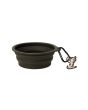 Bebedero portátil para perro Carhartt WIP Wild Dog Foldable Bowl Verde con mosquetón