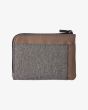 Cartera de doble hoja con cremallera Billabong New Wave Grey Heather para hombre posterior
