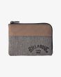 Cartera de doble hoja con cremallera Billabong New Wave Grey Heather para hombre