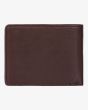 Cartera de cuero con triple hoja Billabong Vacant Leather Chocolate para hombre posterior