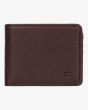 Cartera de cuero con triple hoja Billabong Vacant Leather Chocolate para hombre